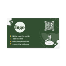 Grüne Kaffee Shop Treuekarte Design