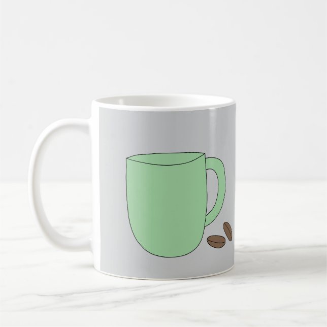 Grüne Kaffeetasse (Links)