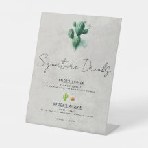Grüne Kakteen Hochzeitsignaturgetränke