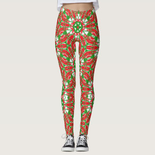 Grüne Kaleidoskope Leggings