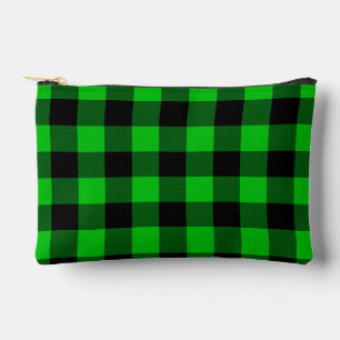 Grüne Karo-Accessoiretasche Zubehörtasche
