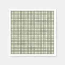 Grüne Karo-Wasserfarbe Gingham-Partyplatte