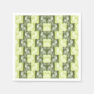 Grüne Katzen Serviette
