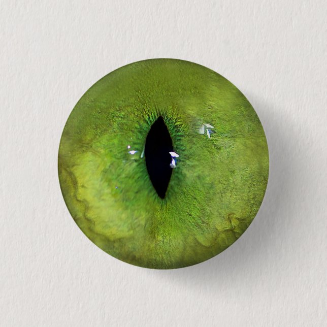Grüne Katzenauge Button (Vorderseite)