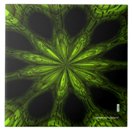 Grüne Keramik Fliese