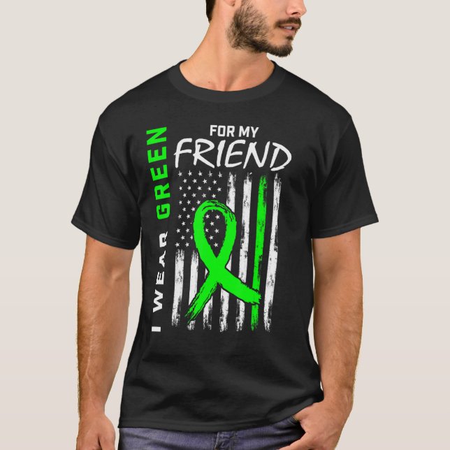 Grüne Kidney-Erkrankung Zerebralparese Awar T-Shirt (Vorderseite)