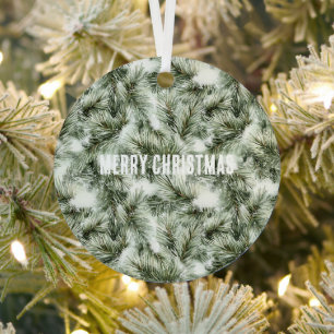 Grüne Kiefer Weihnachten Ornament Aus Metall