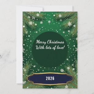 Grüne 🎄✨ Kiefernzweige Winter Elegant Festlich Karte