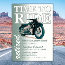 Grüne klassische Motorrad-Zeit zum Reiten Ruhestan