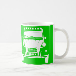Grüne klassische Transportwagen-Tasse Citroen 2CV Kaffeetasse