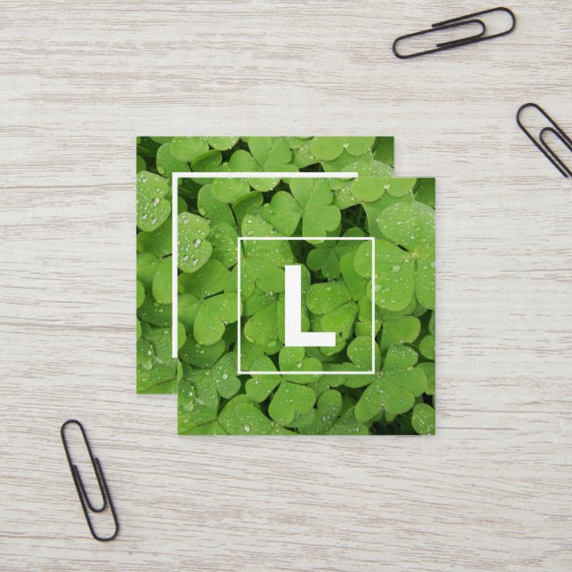 Grüne Klee erste Visitenkarte (Vorderseite/Rückseite Beispiel)