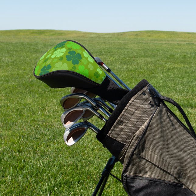 Grüne Klee, Glücksklamotten, St. Patrick's Day Golf Headcover (In SItu)