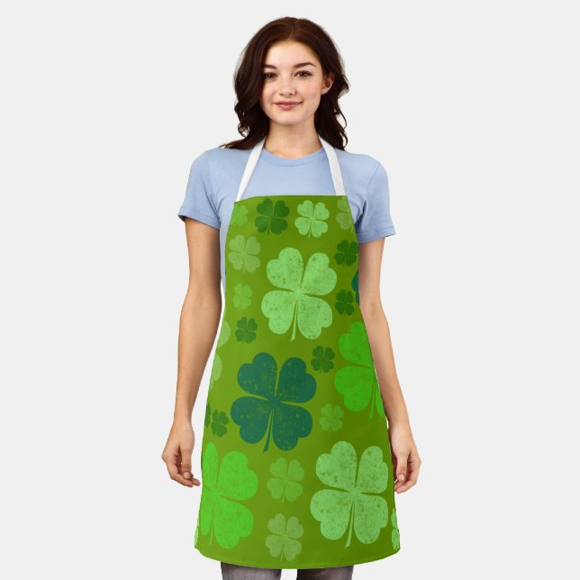 Grüne Klee, Glücksklamotten, St. Patrick's Day Schürze (Getragen)