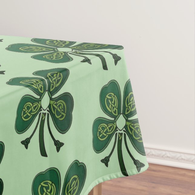 Grüne Kleeblatt 2025 Tischdecke (Beispiel)