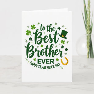 Grüne Kleeblatt-Karte für den besten Bruder Karte