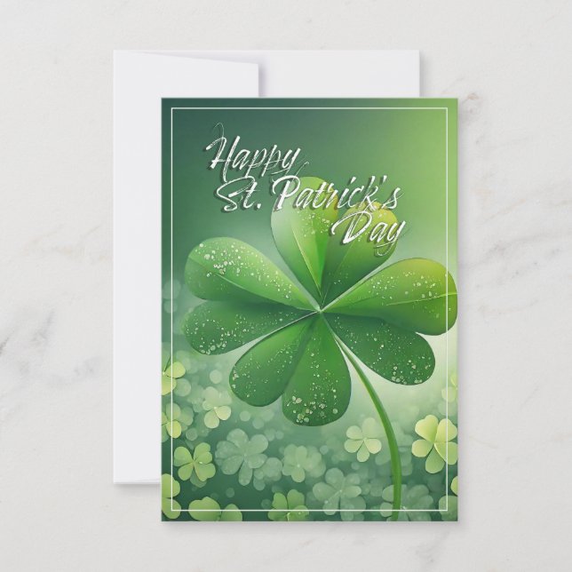 Grüne Kleeblätter Happy St. Patrick's Day (7) c (Vorderseite)