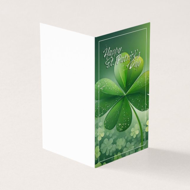 Grüne Kleeblätter Happy St. Patrick's Day (7) c (Vorderseite)