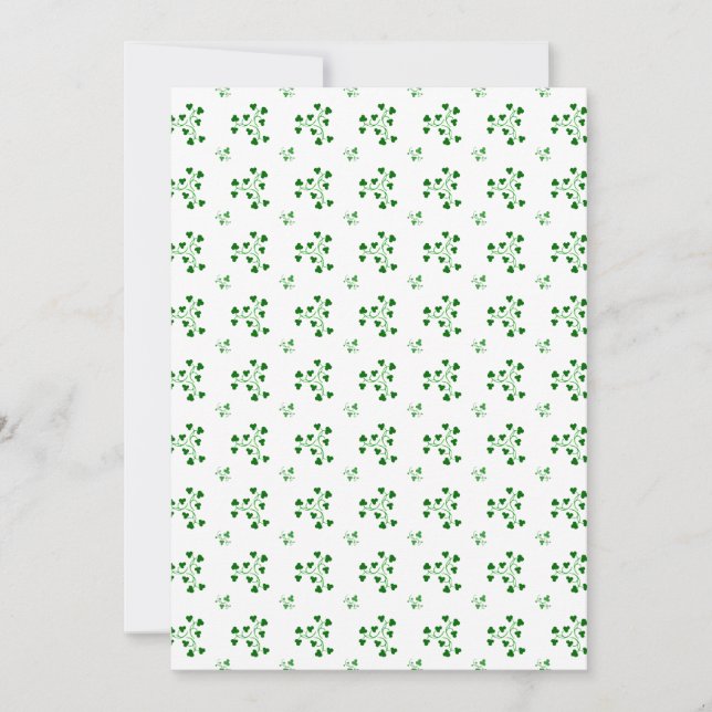 Grüne Kleeblätter Kreise Muster (Vorderseite)