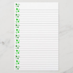 Grüne Kleeblätter Musterböden Briefpapier