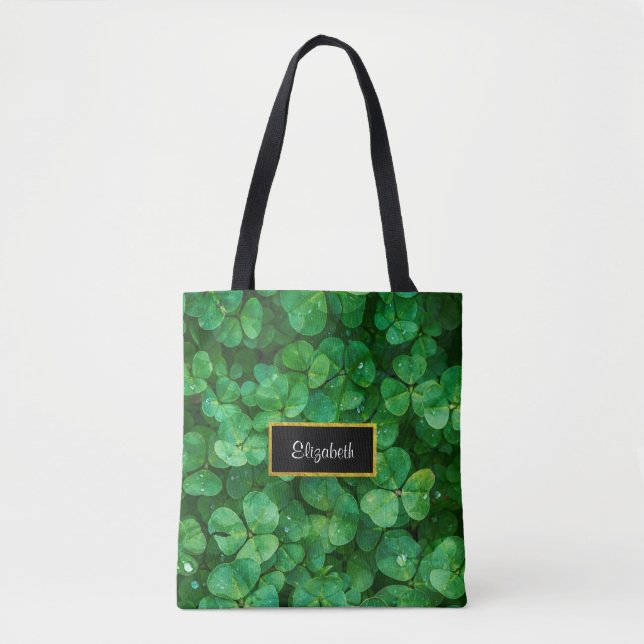 Grüne Kleidung mit IMITATEN Gold Foil Rahmen Tasche (Vorderseite)
