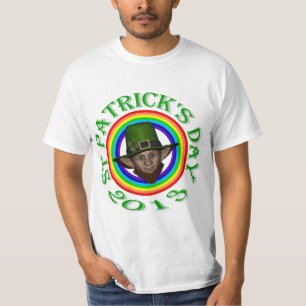 Grüne Kobold und doppelter Regenbogen T-Shirt