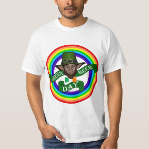 Grüne Kobold und doppelter Regenbogen T-Shirt