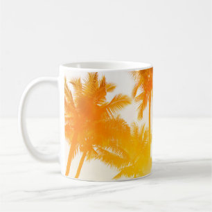 Grüne Kokospalmen Kaffeetasse