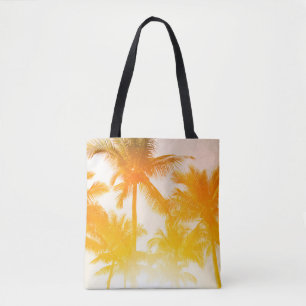 Grüne Kokospalmen Tasche