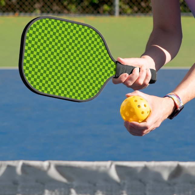 Grüne Kombination Classic Checkerboard von STaylor Pickleball Schläger (InSitu)