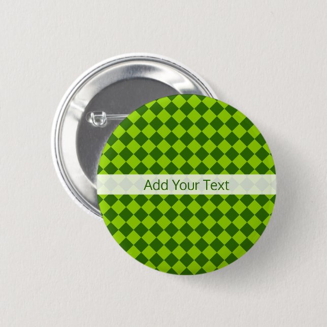 Grüne Kombination Diamantmuster von STaylor Button (Vorne & Hinten)