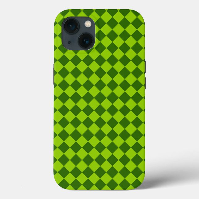Grüne Kombination Diamantmuster von STaylor Case-Mate iPhone Hülle (Rückseite)