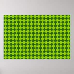 Grüne Kombinations-Diamantmuster von STaylor Poster