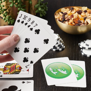 Grüne Komödien- und Tragödien-Dramenmasken Spielkarten