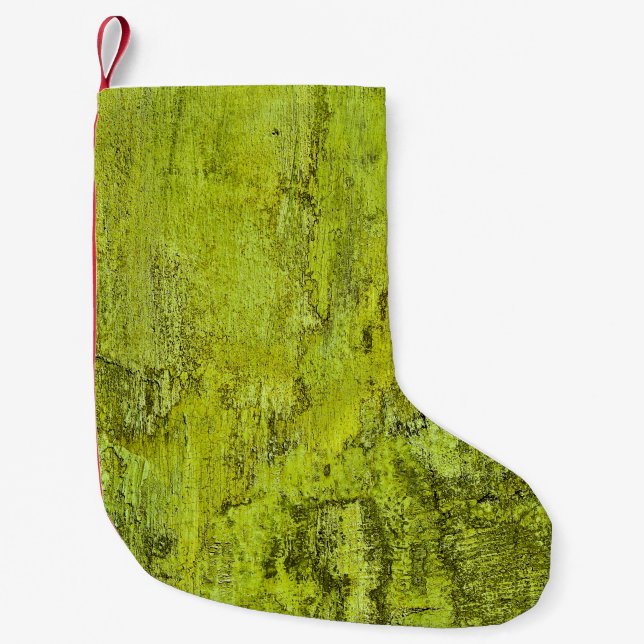 Grüne Konkrete, Kunst, Wohngestaltung, Hintergrund Kleiner Weihnachtsstrumpf (Vorderseite)