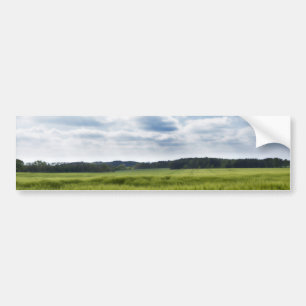 Grüne Kornfelder und blaue Himmel Autoaufkleber