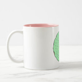 Grüne Krapfen-Tasse Zweifarbige Tasse