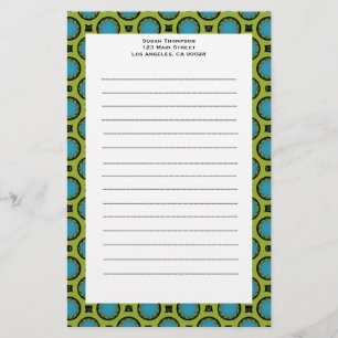grüne Kreise des Türkises Briefpapier