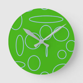 Grüne Kreise Runde Wanduhr