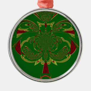 Grüne Krone Ornament Aus Metall