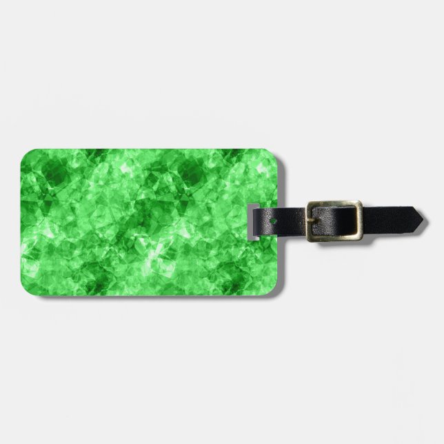 Grüne Krummlinge Gepäckanhänger (Vorderseite horizontal)