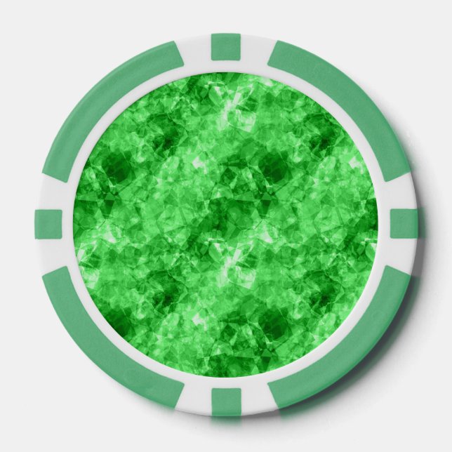 Grüne Krummlinge Pokerchips (Vorderseite)