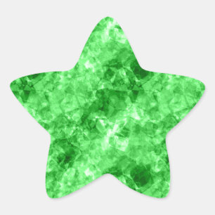 Grüne Krummlinge Stern-Aufkleber