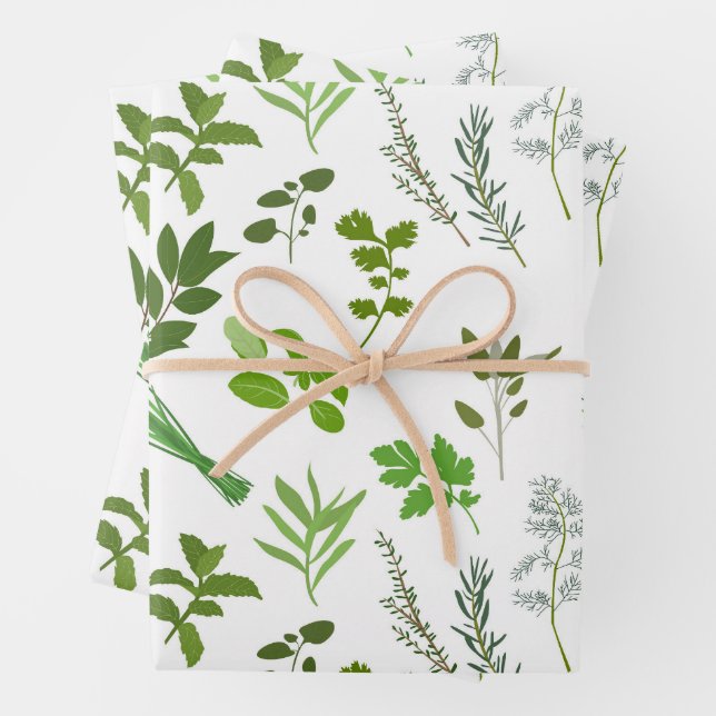 Grüne Küche Kulturelle Kräutergarten Geschenkpapier Set (Beispiel)