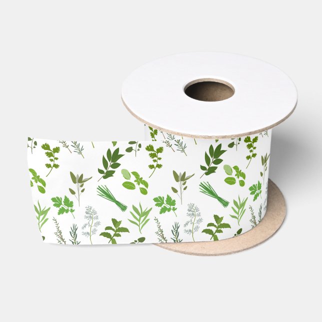 Grüne Küche Kulturelle Kräutergarten Satinband (Spule)