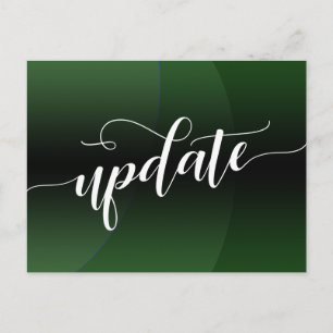 Grüne Kurven Aufschub-Hochzeits-Update-Benachricht Postkarte