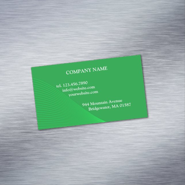 Grüne Kurven Magnetische Visitenkarte (Beispiel)