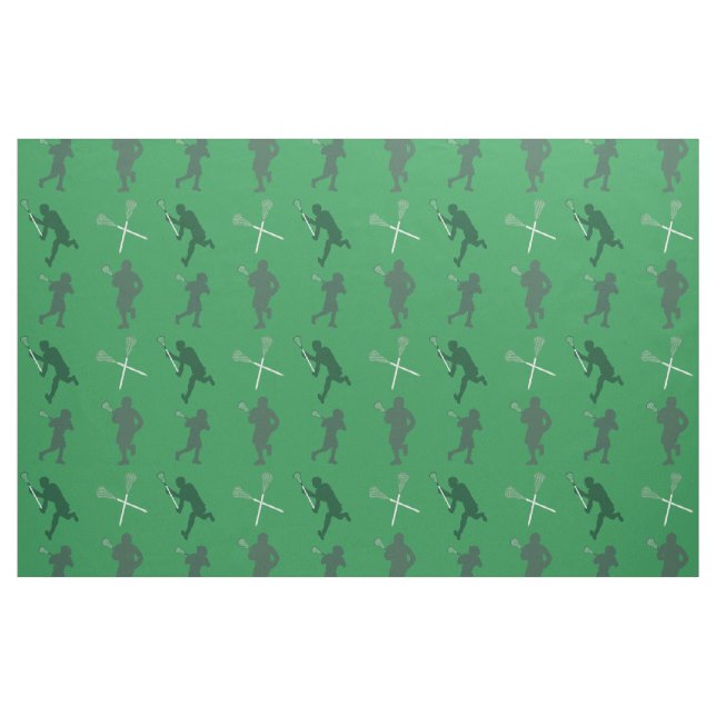 Grüne Lacrosse-Silhouetten Stoff (Yard (91,4 cm))