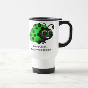Grüne Ladybug-Tasse Reisebecher