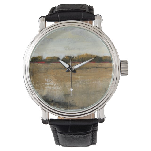 Grüne Landschaft Armbanduhr (Vorderseite)