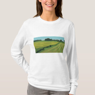 Grüne Landschaft auf dem Lande T-Shirt
